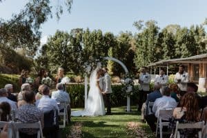 Glen Ewin Estate outdoor wedding ceremony venue South Australia