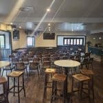 Spacious function room at The Elephant British Pub, ideal for corporate events